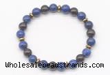 CGB8107 8mm lapis lazuli, garnet & hematite power beads bracelet