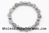 CGB8111 8mm labradorite & hematite power beads bracelet