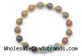 CGB8237 8mm picasso jasper & sea sediment jasper beaded stretchy bracelets