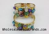 CGB825 30*68mm – 30*70mm druzy agate gemstone bangles wholesale