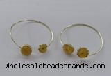 CGB833 13*15mm - 15*20mm freeform druzy agate gemstone bangles