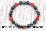 CGB8332 8mm candy jade, black onyx & hematite energy bracelet