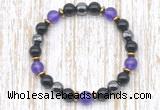 CGB8334 8mm candy jade, black onyx & hematite energy bracelet