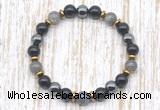 CGB8392 8mm grade A labradorite, black onyx & hematite energy bracelet