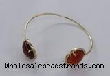 CGB855 15mm flat round agate gemstone bangles wholesale