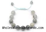 CGB8556 12mm round seaweed quartz adjustable macrame bracelets