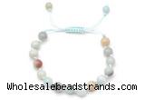 CGB8653 8mm,10mm round amazonite adjustable macrame bracelets