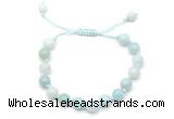 CGB8654 8mm,10mm round amazonite adjustable macrame bracelets