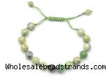 CGB8657 8mm,10mm round australia chrysoprase adjustable macrame bracelets