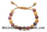 CGB8661 8mm,10mm round mookaite adjustable macrame bracelets