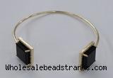 CGB869 15*15mm square agate gemstone bangles wholesale