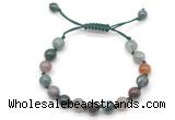 CGB8699 8mm,10mm round Indian agate adjustable macrame bracelets