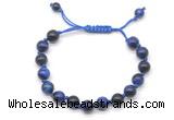 CGB8733 8mm,10mm round blue tiger eye adjustable macrame bracelets