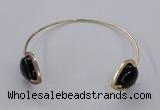 CGB876 15*20mm flat teardrop agate gemstone bangles wholesale