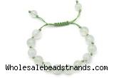 CGB8762 8mm,10mm round prehnite adjustable macrame bracelets