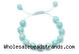 CGB8764 8mm,10mm round amazonite adjustable macrame bracelets