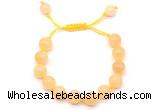 CGB8766 8mm,10mm round honey jade adjustable macrame bracelets