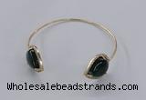 CGB877 15*20mm flat teardrop agate gemstone bangles wholesale