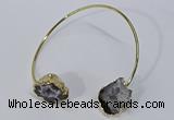 CGB880 13*18mm - 20*25mm freeform druzy agate gemstone bangles