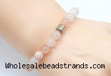 CGB8834 8mm, 10mm pink aventurine & drum hematite power beads bracelets