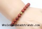 CGB8837 8mm, 10mm red jasper & drum hematite power beads bracelets