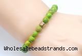 CGB8843 8mm, 10mm green sea sediment jasper & drum hematite power beads bracelets