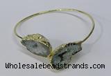 CGB885 13*18mm - 20*25mm freeform druzy agate gemstone bangles