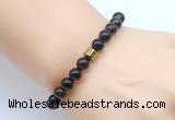 CGB8853 8mm, 10mm smoky quartz & drum hematite power beads bracelets