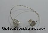 CGB888 12mm - 14*15mm freeform druzy agate gemstone bangles