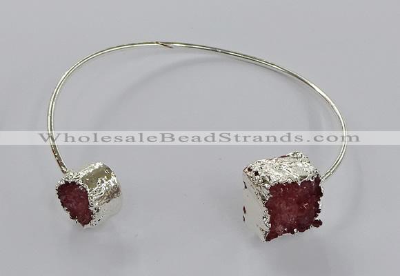 CGB890 12mm - 14*15mm freeform druzy agate gemstone bangles