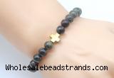 CGB8901 8mm, 10mm dragon blood jasper & cross hematite power beads bracelets