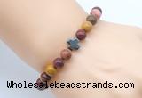 CGB8905 8mm, 10mm mookaite & cross hematite power beads bracelets