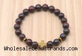 CGB8928 8mm, 10mm brecciated jasper, cross & rondelle hematite beaded bracelets