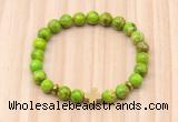 CGB8933 8mm, 10mm green sea sediment jasper, cross & rondelle hematite beaded bracelets