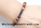 CGB8965 8mm, 10mm mookaite & rondelle hematite beaded bracelets