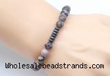 CGB8966 8mm, 10mm rhodonite & rondelle hematite beaded bracelets