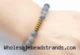 CGB8969 8mm, 10mm labradorite & rondelle hematite beaded bracelets