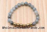 CGB8999 8mm, 10mm labradorite & drum hematite beaded bracelets