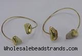 CGB902 12*16mm - 15*20mm freeform fish fossil bangles wholesale