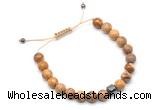 CGB9030 8mm, 10mm picture jasper & drum hematite adjustable bracelets