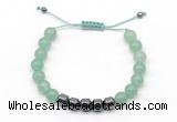 CGB9063 8mm, 10mm green aventurine & drum hematite adjustable bracelets