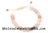 CGB9104 8mm, 10mm pink aventurine & rondelle hematite adjustable bracelets