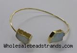 CGB918 13*18mm - 15*20mm freeform druzy agate gemstone bangles