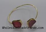 CGB920 13*18mm - 15*20mm freeform druzy agate gemstone bangles