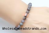 CGB9260 8mm, 10mm Botswana agate & drum hematite power beads bracelets