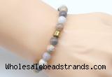 CGB9264 8mm, 10mm bamboo leaf agate & drum hematite power beads bracelets