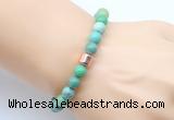 CGB9267 8mm, 10mm grass agate & drum hematite power beads bracelets