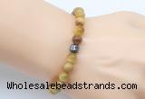 CGB9273 8mm, 10mm golden tiger eye & drum hematite power beads bracelets