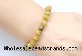 CGB9274 8mm, 10mm golden tiger eye & drum hematite power beads bracelets