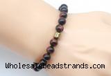 CGB9278 8mm, 10mm red tiger eye & drum hematite power beads bracelets